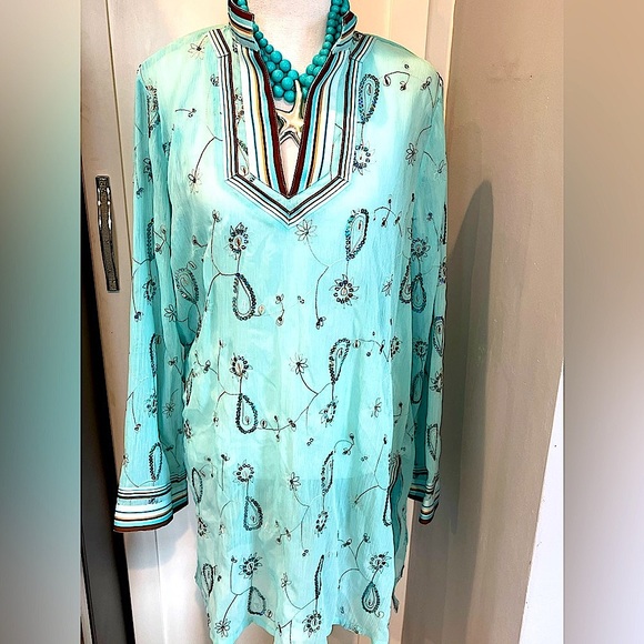 Victor Costa Dresses & Skirts - VICTOR costa occasion. Vintage embroidered sequin tunic dress. Size med